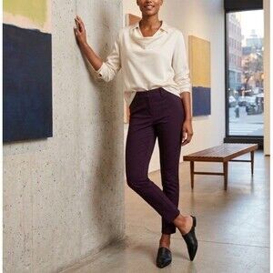 Old Navy Pants Womens Sz 0 Purple Pixie Skinny High-Rise Chino Stretch Pockets